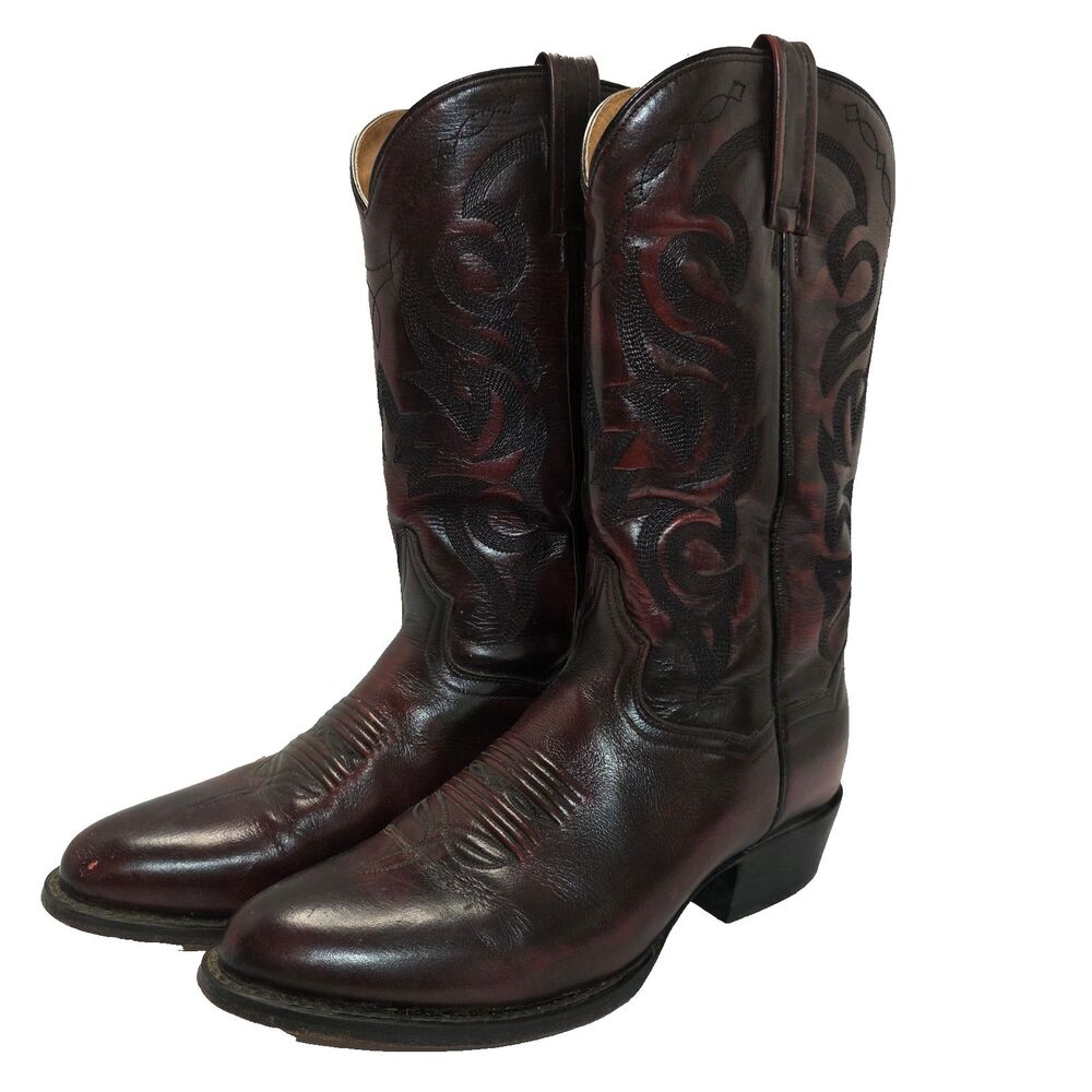 Dan Post Milwaukee Men’s 10.5D Black Cherry Western Boots 13” DP2112R
